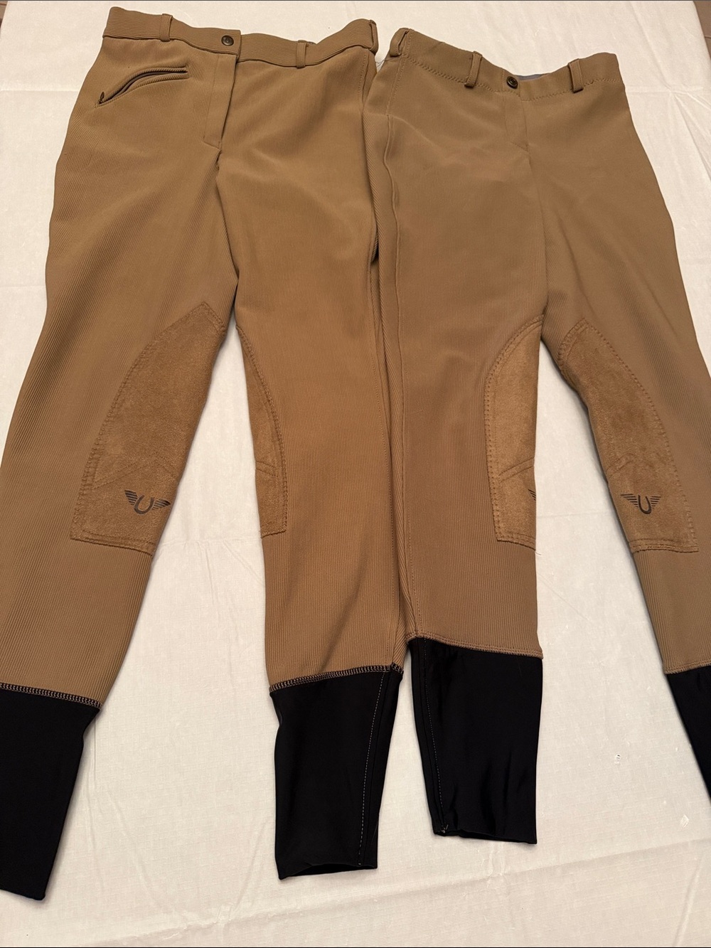 Tuff Rider Tan Riding Breeches bundle with Black Anklets